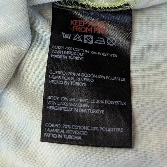 Urban Outfitters Size *XS Green Tie Dyed Alien Cropped Tank Top - Picture 8 of 9